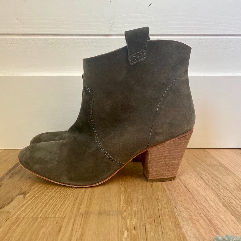 Boden Gray suede ankle booties